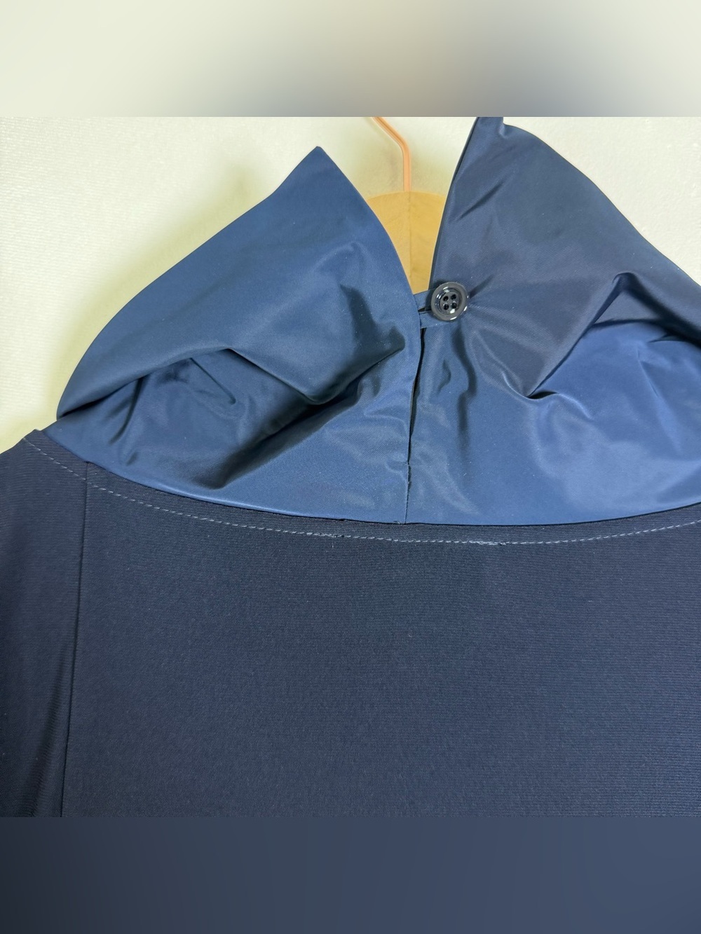 Joseph Ribkoff Women’s Navy Mixed Media Taffeta Bubble Hem Dress Sz 14 $240 NWT - Picture 11 of 11